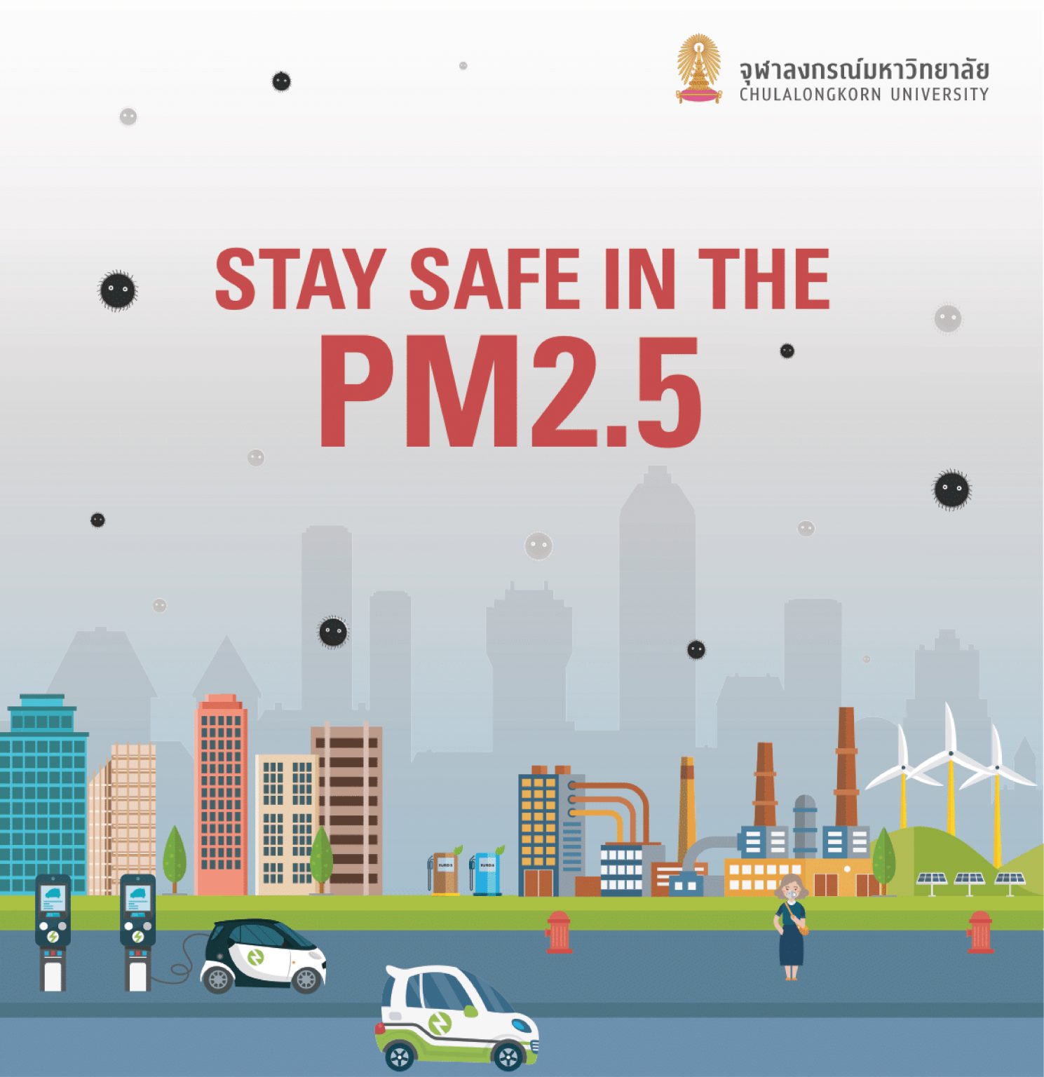 Free Download e-Book “Stay Safe in the PM2.5 Dust” – Chulalongkorn