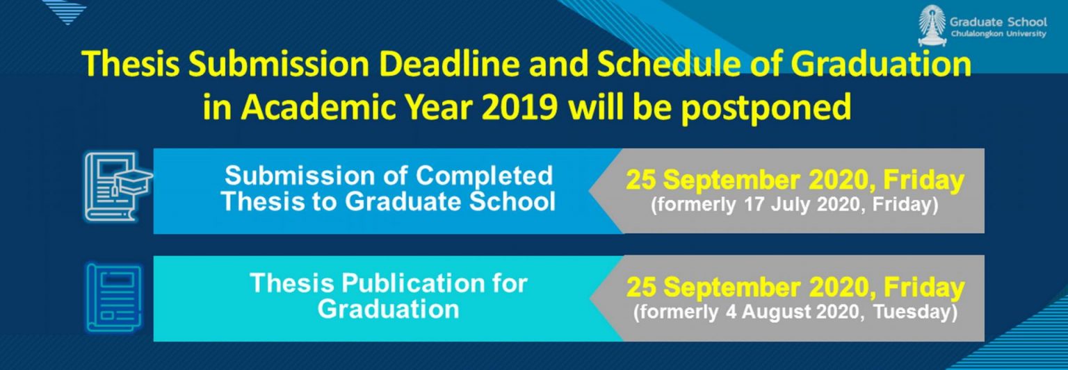 Postponement of Deadline to Submit Completed Thesis and Graduation ...