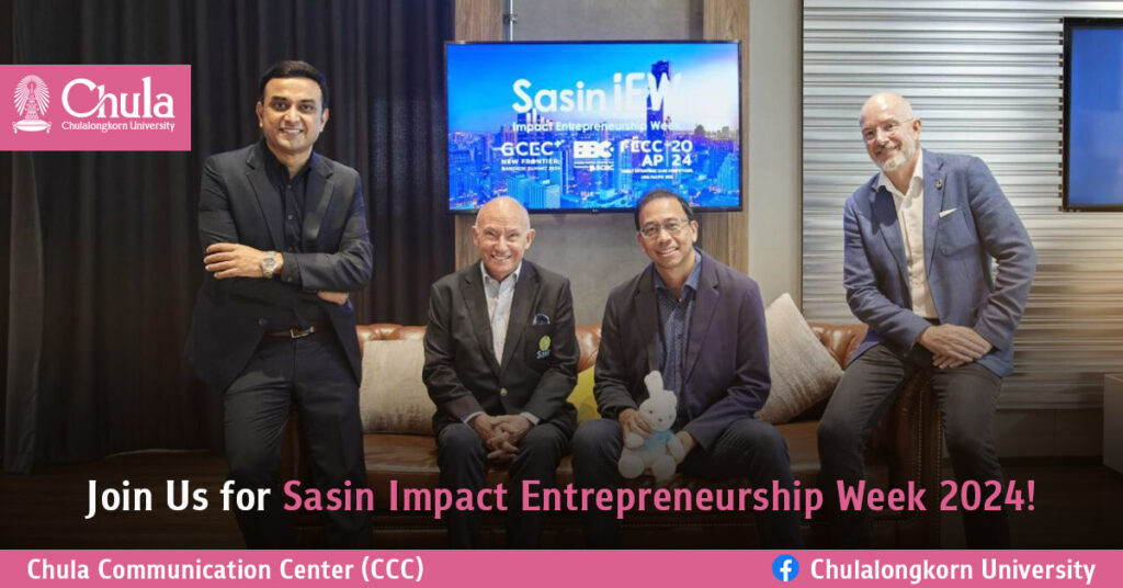 Join Us for Sasin Impact Entrepreneurship Week 2024! 