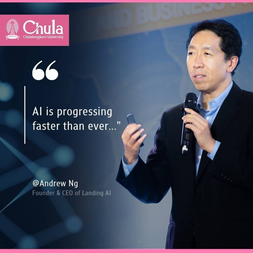 Dr. Andrew Ng Adjunct Professor from Stanford University, globally recognized Leader in AI (Artificial Intelligence), Founder of DeepLearning.Ai, General Partner at AI Fund and Co-Founder of Coursera