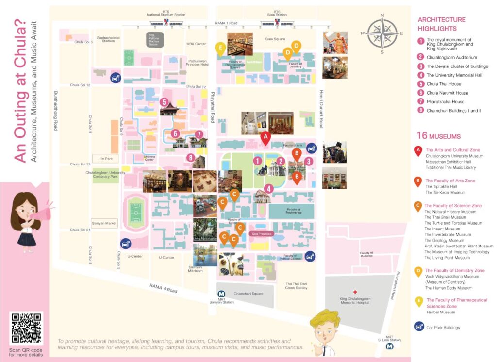 Map of Chula museums