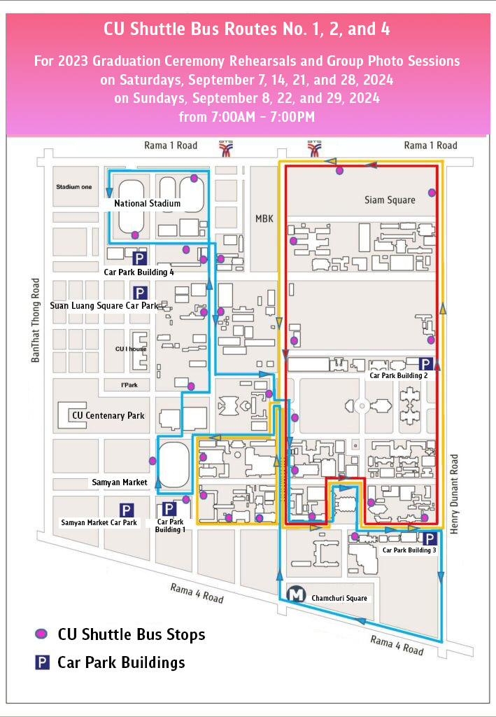 CU Shuttle Bus Service for 2023 Graduation Ceremony Rehearsals and Group Photo Session Days