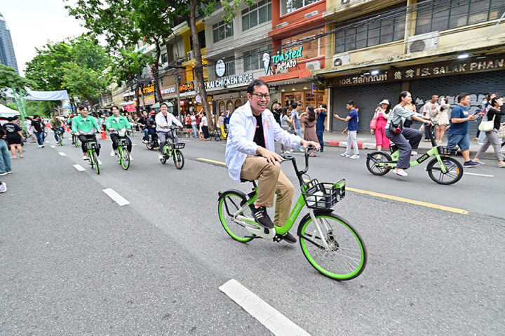 Success of the Bangkok Car Free Day 2024 on Banthat Thong Road: A Model Street of Happiness for All