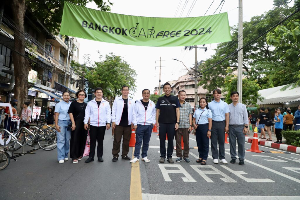 Success of the Bangkok Car Free Day 2024 on Banthat Thong Road: A Model Street of Happiness for All