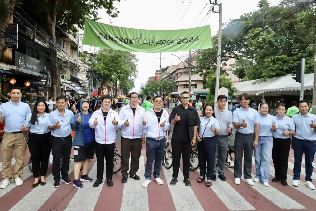 Success of the Bangkok Car Free Day 2024 on Banthat Thong Road: A Model Street of Happiness for All