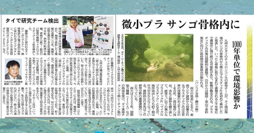 The Tokyo Shimbun & The Chunichi Shimbun - Microplastics Found Inside Coral Skeletons