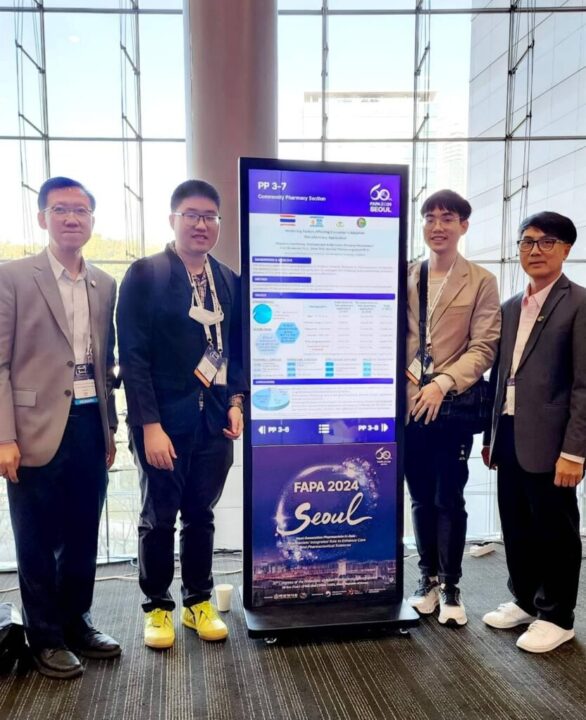 Chula Pharmacy Students Win Poster Best Award at FAPA 2024 in South Korea for Telepharmacy Application Project 