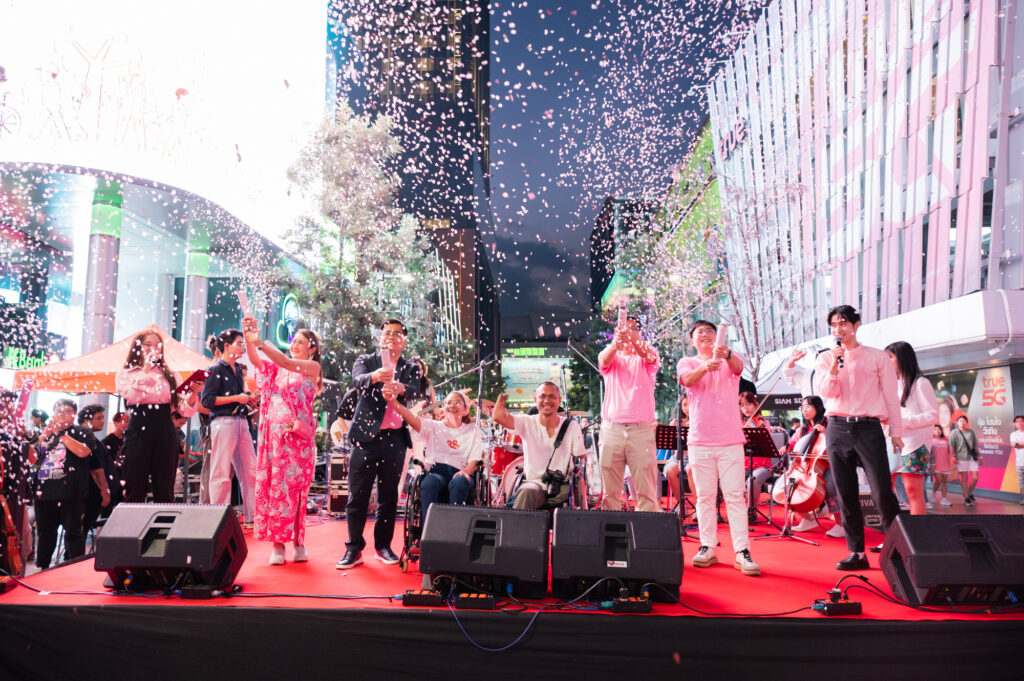 Chulalongkorn University Implements New Strategy, Launches Siam Square Walking Street for All, Showcasing Abilities of Special Needs People 