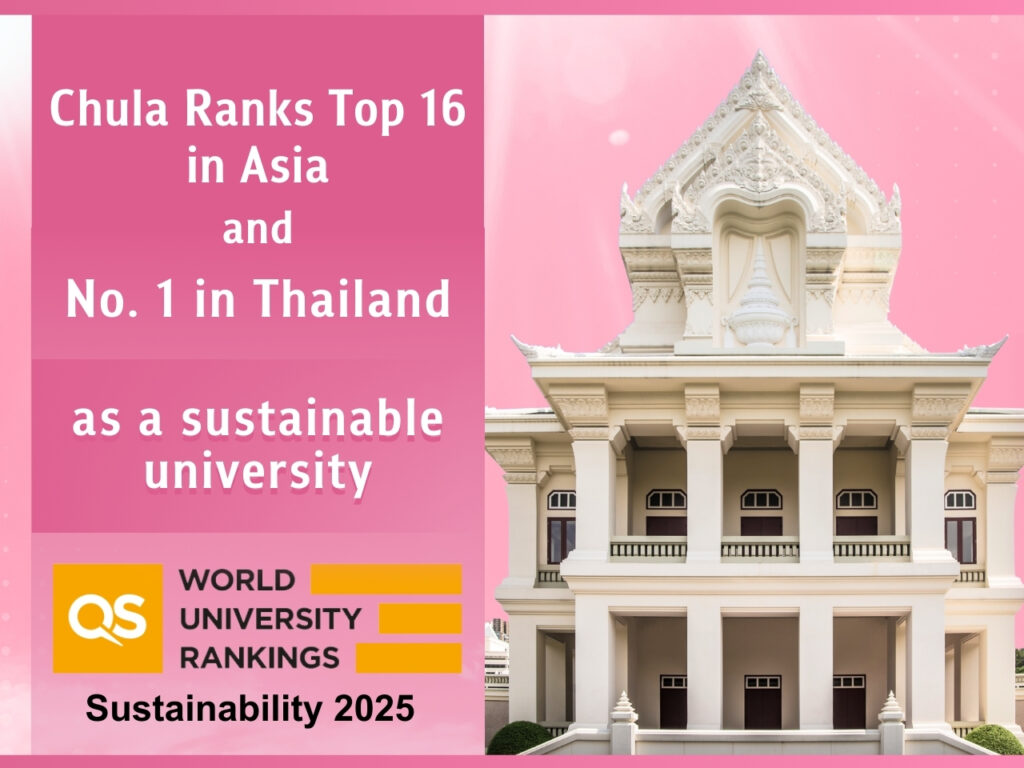 Chula Ranks Top 16 in Asia and No. 1 in Thailand in the 2025 QS Sustainability Rankings 