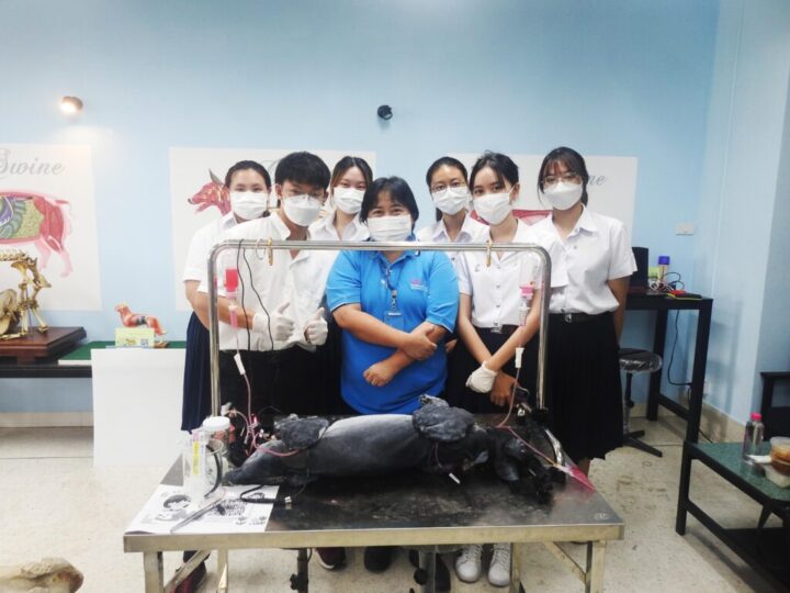 Assistant Professor, Veterinarian Pawana Chuesiri, (blue shirt)
Faculty of Veterinary Science, Chulalongkorn University