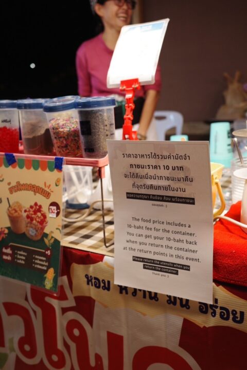 Chula Collaborates with Bangkok Metropolitan Administration and GIZ to Create a Model for Using Reusable Containers under a Deposit-Return System at Events in the Heart of the City 